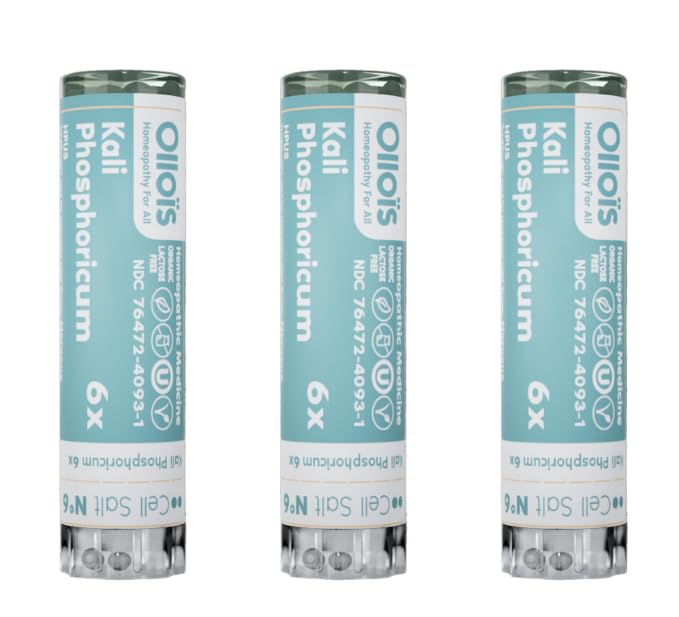 Kali Phosphoricum 6X OLLOIS - Organic & Vegan Cell Salt #6 (Pack of 3)