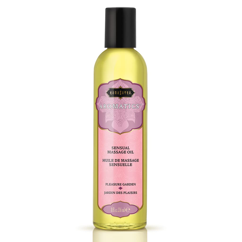 KAMA SUTRA Aromatics Massage Oil Pleasure Garden (8 oz) – Rose, Jasmine & Sandalwood