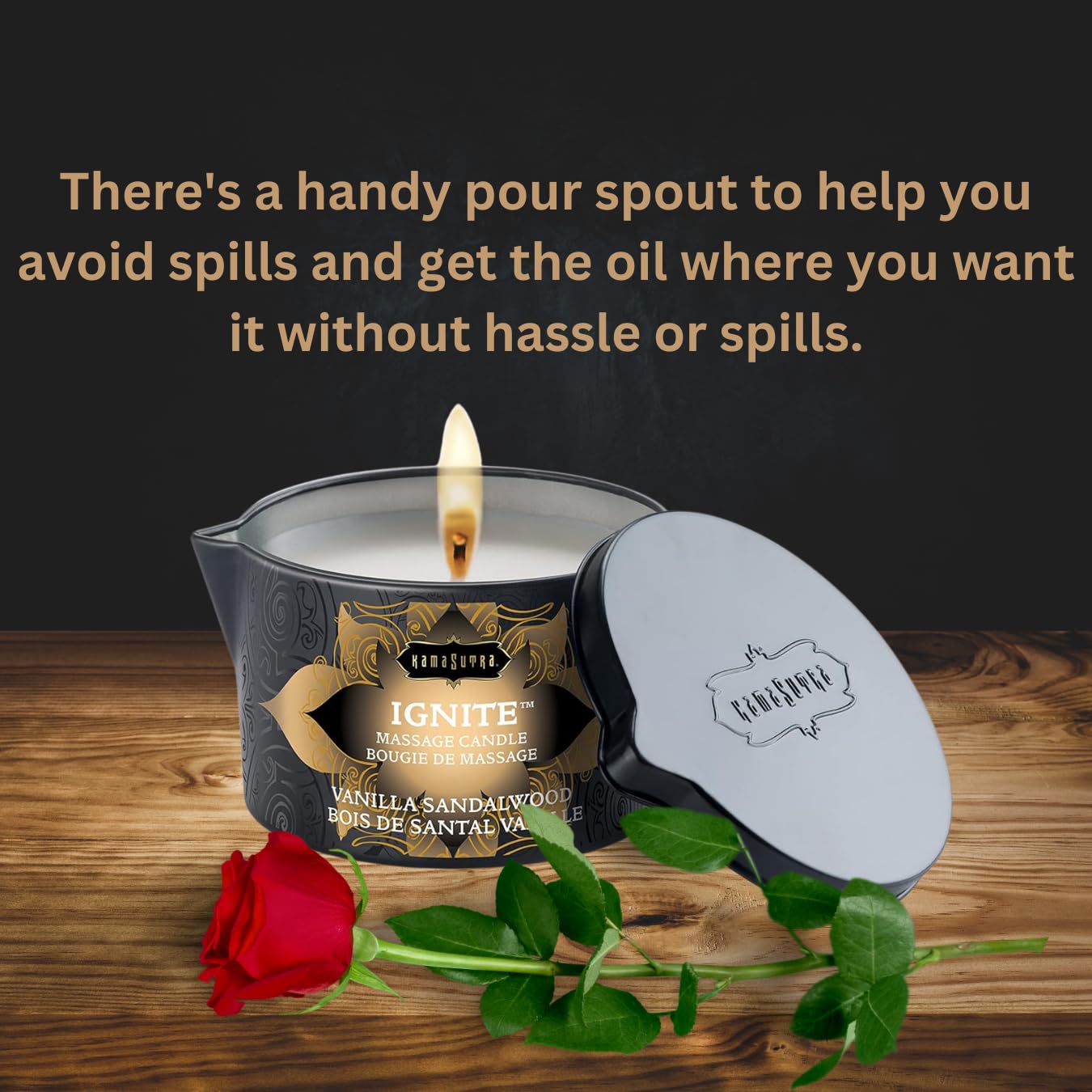Kama Sutra Massage Candle Tahitian Sandalwood - 6 oz