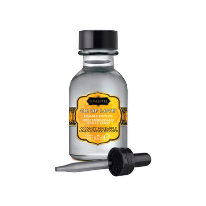 Kama Sutra Oil of Love Coconut Pineapple – Kissable Warming Foreplay Oil (0.75 fl oz)