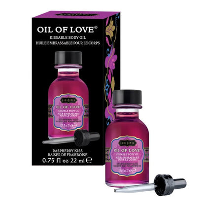 Kama Sutra Oil of Love Raspberry Kiss – Kissable Warming Foreplay Oil