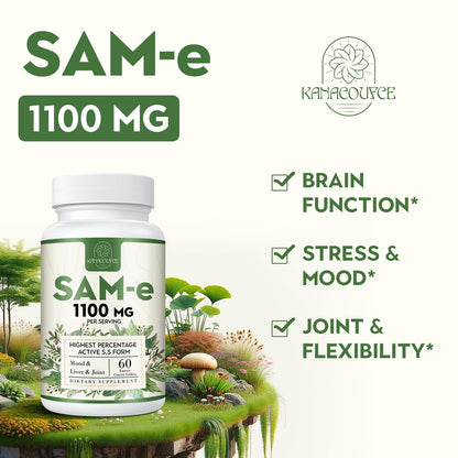 Kanacoufce 1100mg SAM-e – Mood, Joints & Liver Support | 60 Tablets