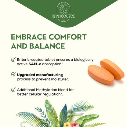 Kanacoufce 1100mg SAM-e – Mood, Joints & Liver Support | 60 Tablets