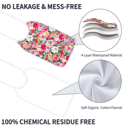 KANAV 2 Pack Castor Oil Pack Wraps – Organic Cotton Flannel, Reusable