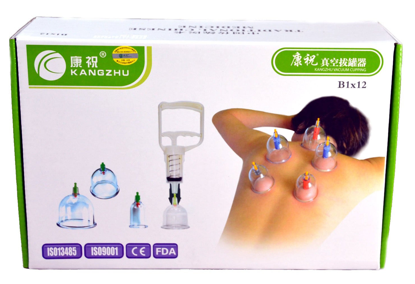 Kangzhu 12-Cup Biomagnetic Cupping Therapy Set – ISO9001 Certified