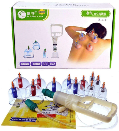 Kangzhu 12-Cup Biomagnetic Cupping Therapy Set – ISO9001 Certified