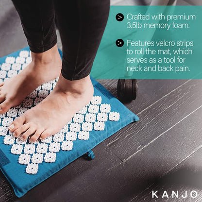 Kanjo Memory Foam Acupressure Foot Mat | Foot Pain Relief & Standing Desk Use
