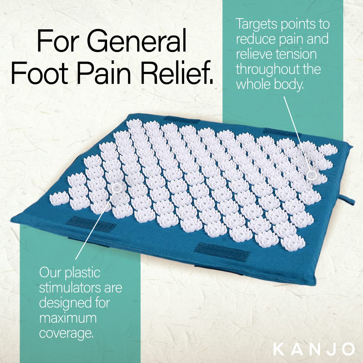 Kanjo Memory Foam Acupressure Foot Mat | Foot Pain Relief & Standing Desk Use