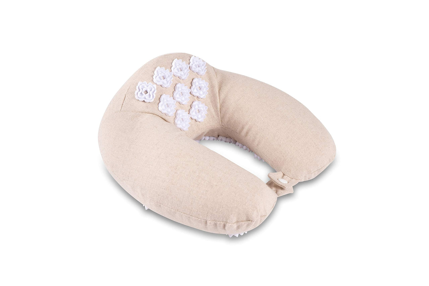 Kanjo Memory Foam Acupressure Neck Pillow – Travel Pillow with Carry Bag