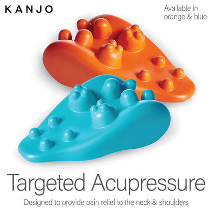 Kanjo Acupressure Neck Pain Relief Pillow | Cervical Traction & Relaxation | Orange