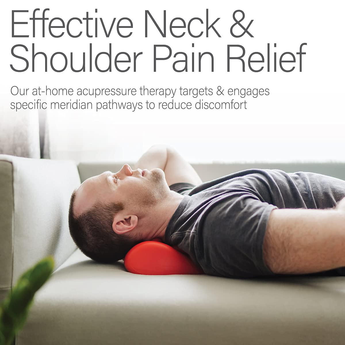Kanjo Acupressure Neck Pain Relief Pillow | Cervical Traction & Relaxation | Orange