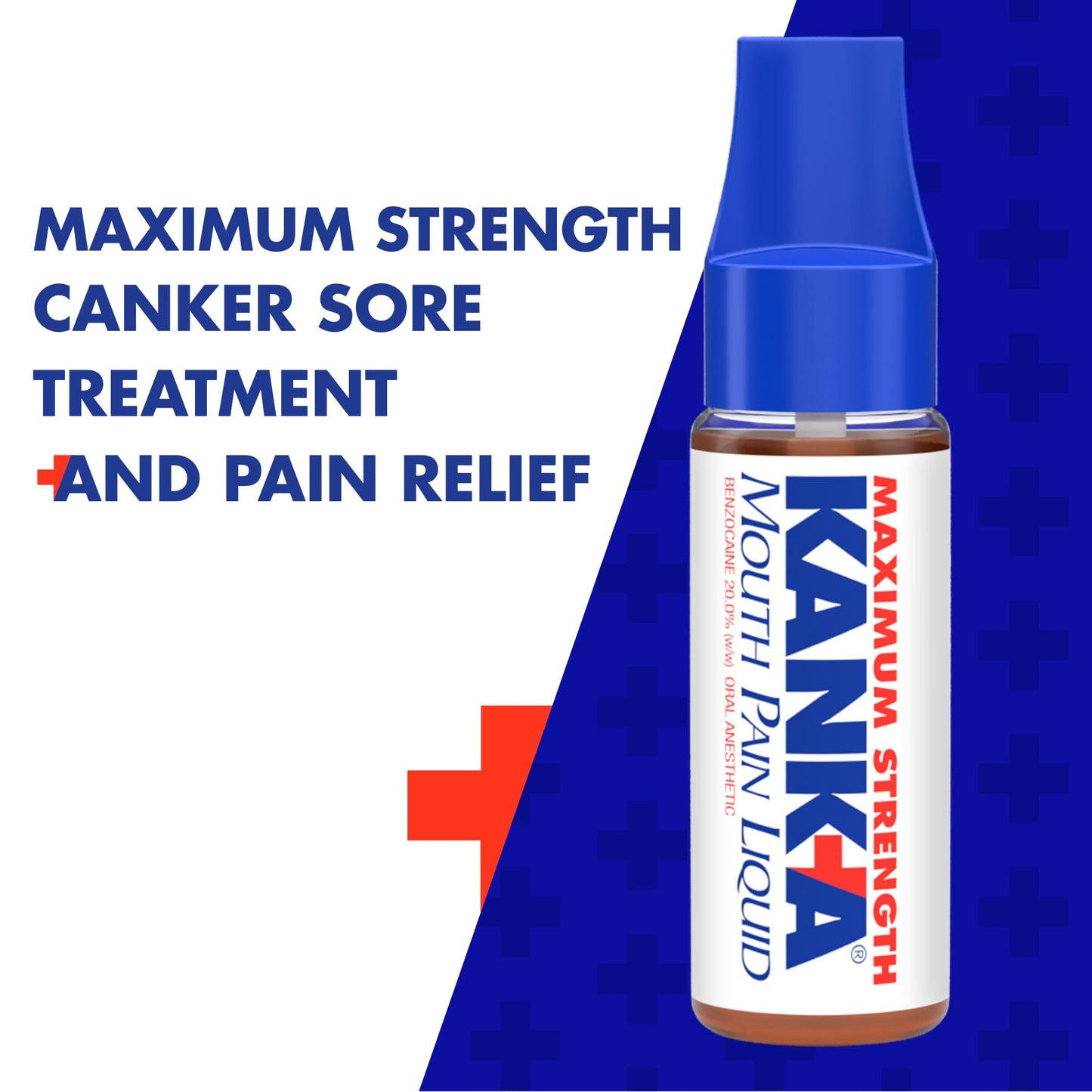 Kank-A Mouth Pain Liquid – Maximum Strength, 0.33 Fl Oz (Canker Sore Medicine)