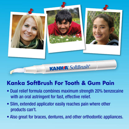 Kank-A SoftBrush Pain Gel – Maximum Strength (0.21 oz) Pack of 3