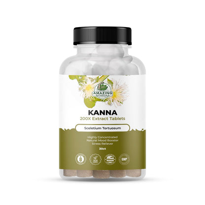 Amazing Botanicals Kanna Extract Tablets – Sceletium Tortuosum (10,000 mg per Tablet) – 30 Tablets