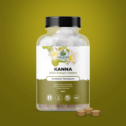 Amazing Botanicals Kanna Extract Tablets – Sceletium Tortuosum (10,000 mg per Tablet) – 30 Tablets