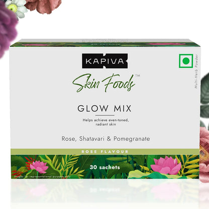 Kapiva Skin Foods Glow Mix | Ayurvedic Skin Supplement, Collagen Powder (30 Sachets)