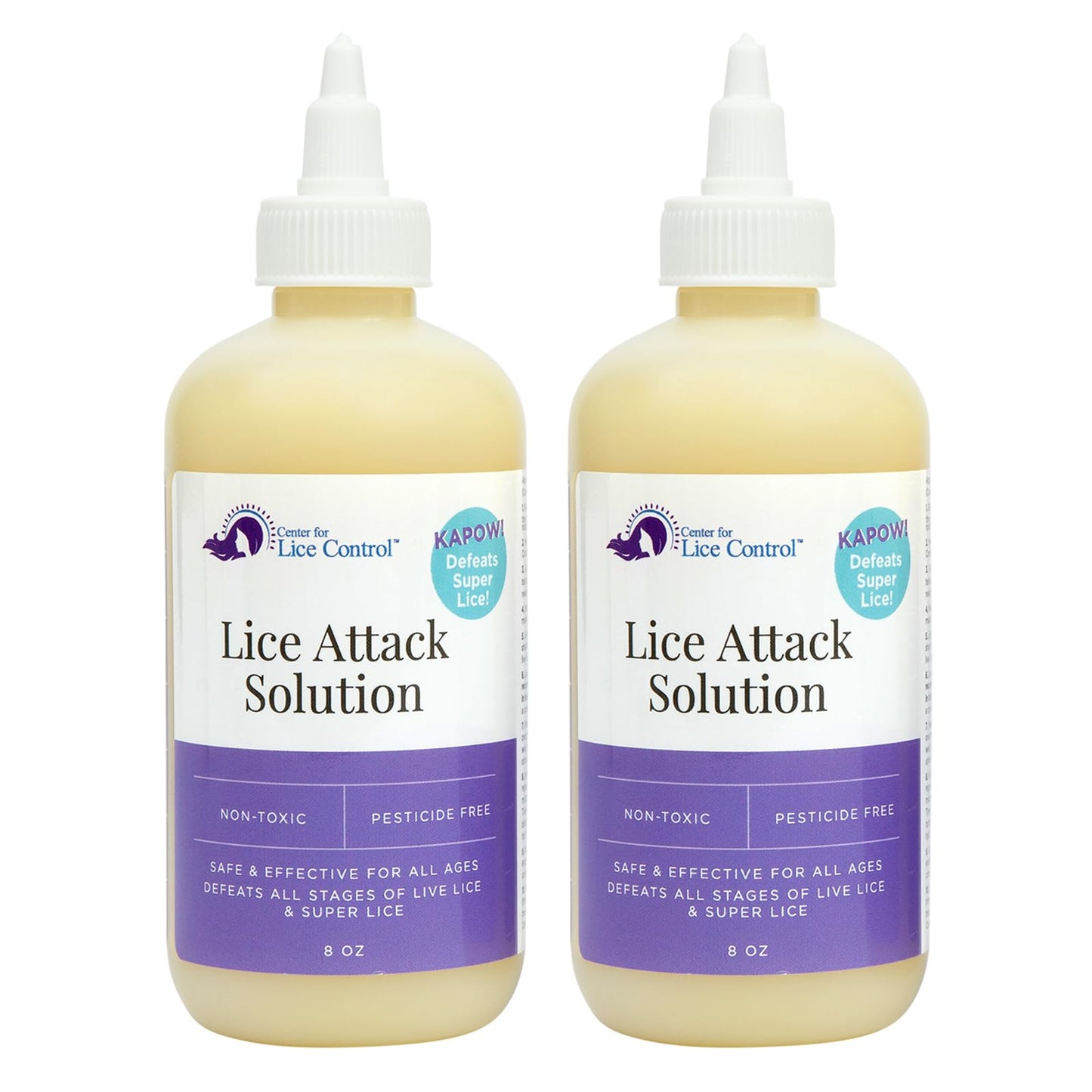 Kapow 8oz Head Lice Shampoo - Non-Toxic, Pesticide-Free, Safe for All Ages