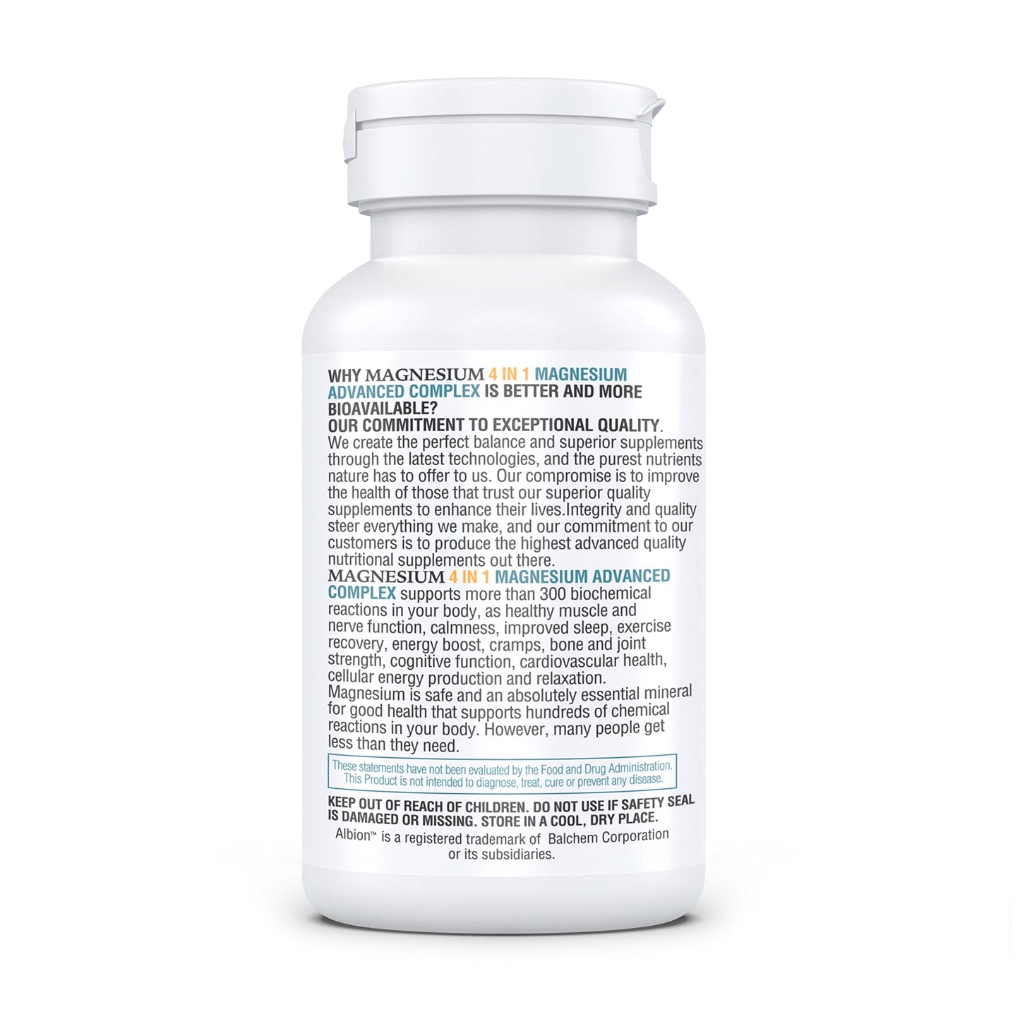 Kappa Nutrition Magnesium 4-in-1 (280 mg) with Zinc & Vitamin D3 | 120 Vegan Capsules