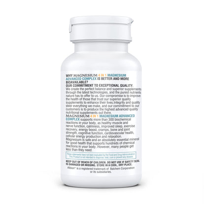 Kappa Nutrition Magnesium 4-in-1 (280 mg) with Zinc & Vitamin D3 | 120 Vegan Capsules