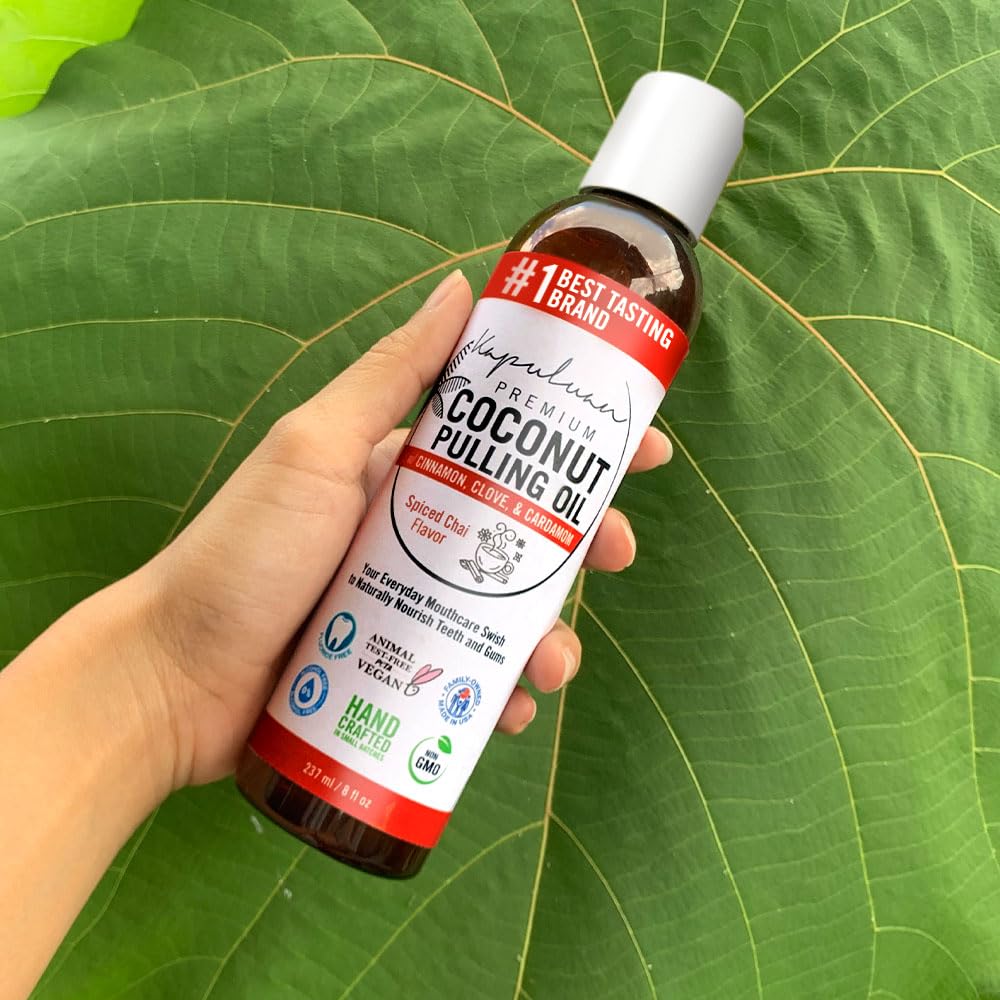 Kapuluan Coconut Oil Pulling Mouthwash for Teeth & Gums – Pure, Non-GMO Ayurvedic