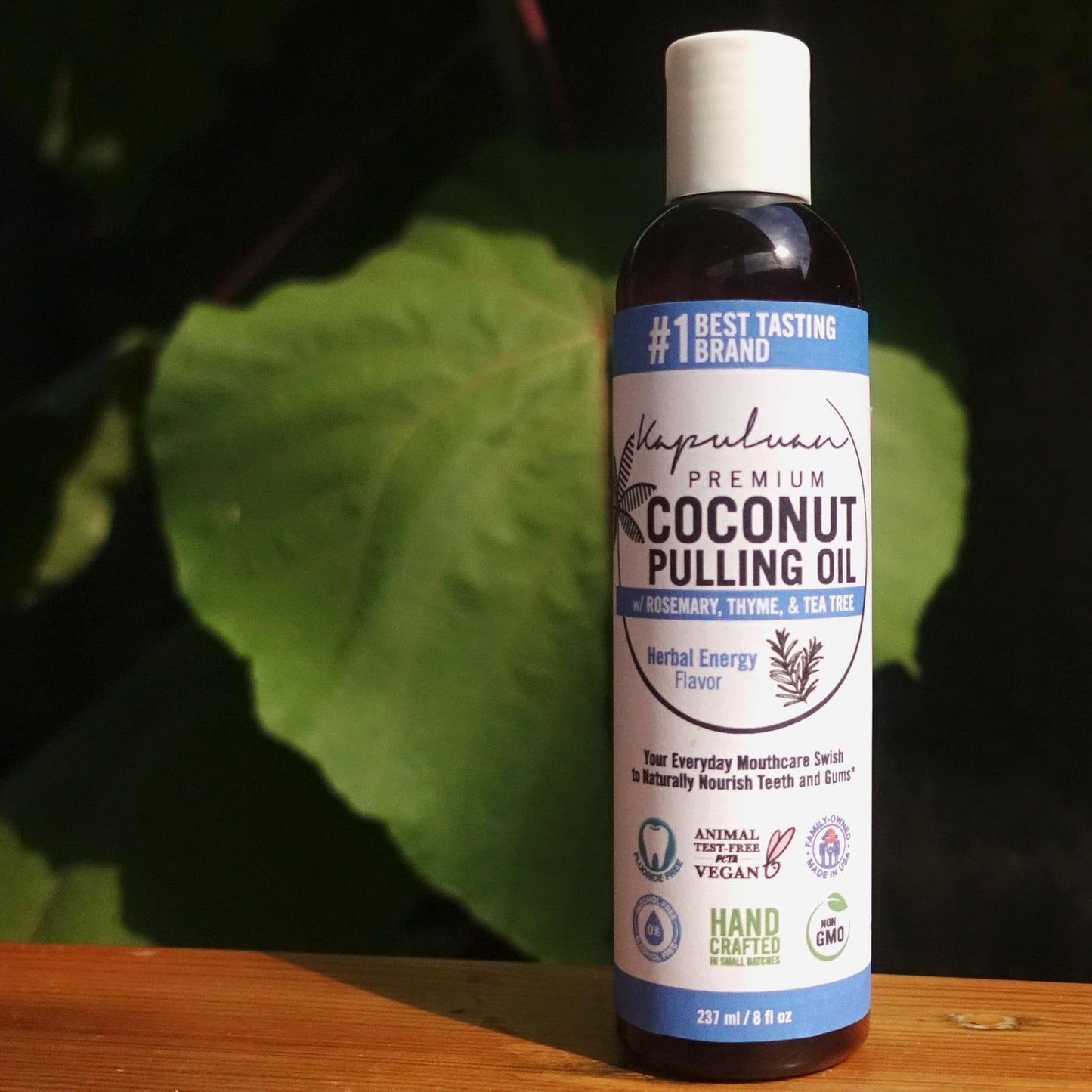 Kapuluan Coconut Oil Pulling for Teeth & Gums – Pure Ayurvedic Mouthwash with Rosemary, Thyme & Tea Tree