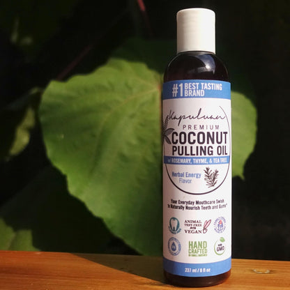 Kapuluan Coconut Oil Pulling for Teeth & Gums – Pure Ayurvedic Mouthwash with Rosemary, Thyme & Tea Tree