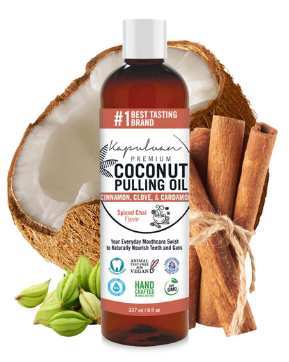 Kapuluan Coconut Oil Pulling Mouthwash for Teeth & Gums – Pure, Non-GMO Ayurvedic