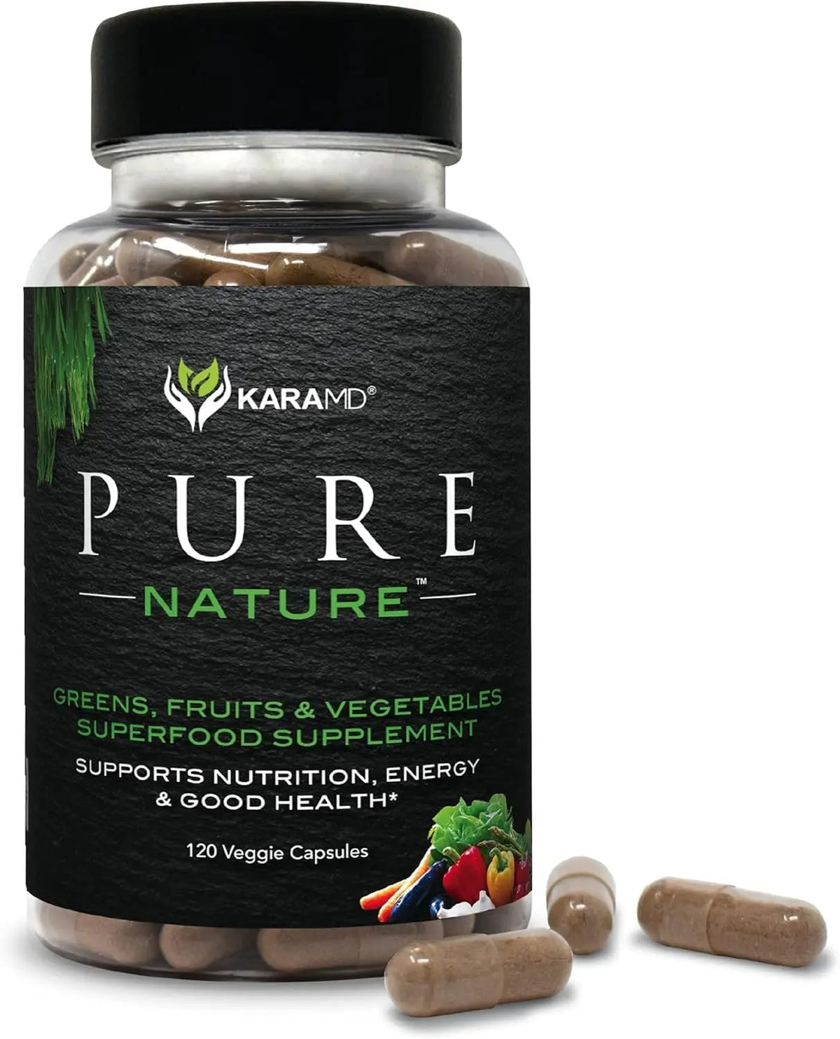 KaraMD Pure Nature Greens, Fruits & Veggies – 30 Servings, Gluten Free & Vegan, Energy & Digestion Support BritishVita | Premium UK Vitamins & Wellness Supplements