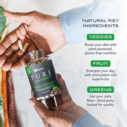 KaraMD Pure Nature Greens, Fruits & Veggies – 30 Servings, Gluten Free & Vegan, Energy & Digestion Support BritishVita | Premium UK Vitamins & Wellness Supplements