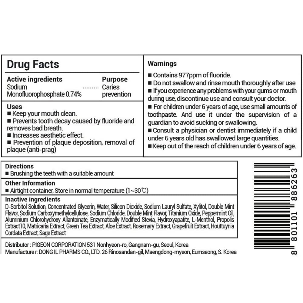 Karl&Hans Botanic Double Mint Toothpaste with Fluoride – Fresh Breath, Enamel Strength, Whitens Teeth (4.23 oz)