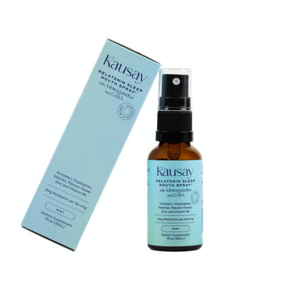 Kausay Sleep Mouth Spray – 3 mg Melatonin, Botanicals, Sugar-Free | 30 ml Travel Size