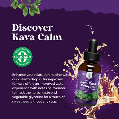 Natures Craft Liquid Kava Kava Drops - Fast Acting Relaxing Tincture (60 ml)