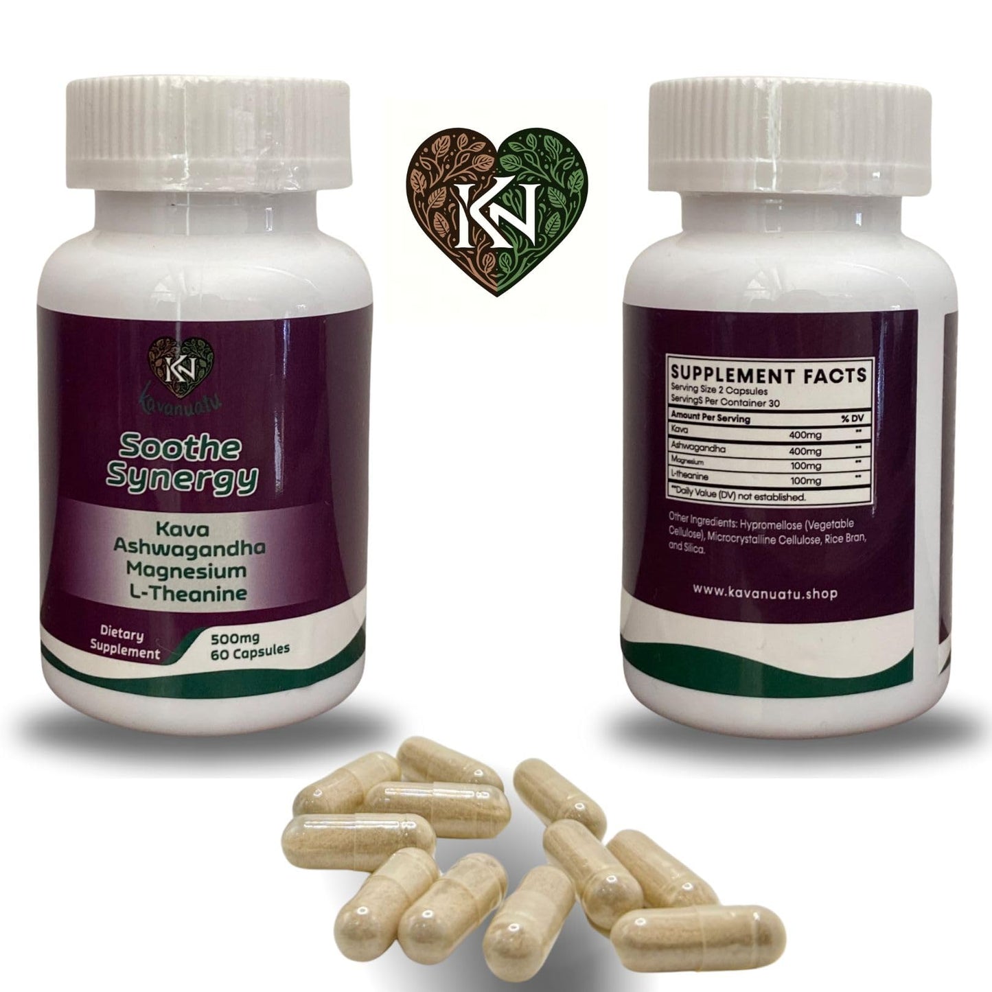 Kavanuatu Kava Capsules – Relaxation & Calm | 60 Count, 500mg