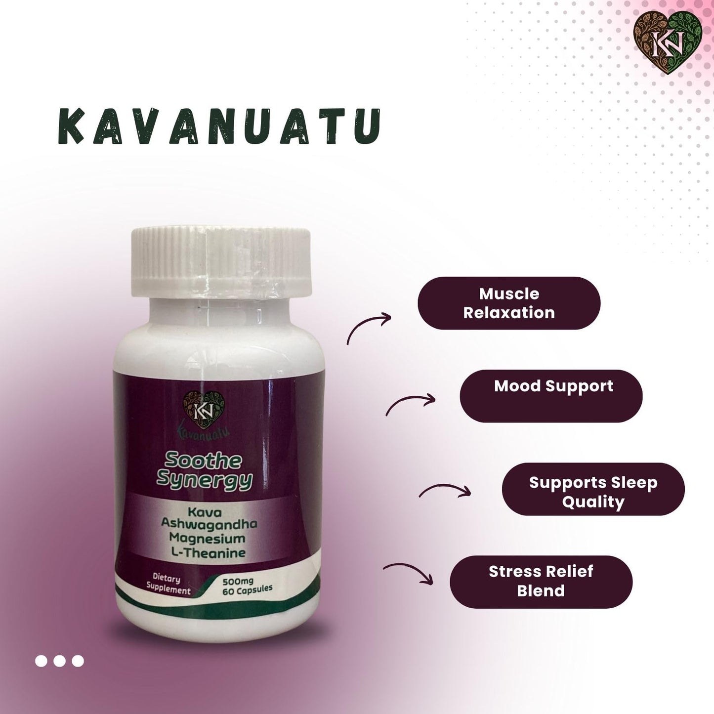 Kavanuatu Kava Capsules – Relaxation & Calm | 60 Count, 500mg