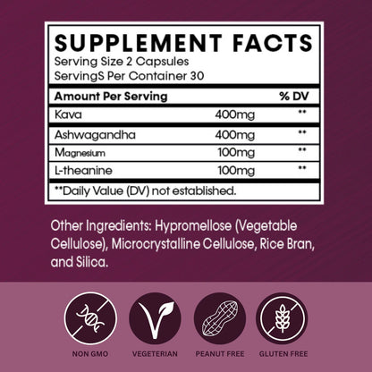Kavanuatu Kava Capsules – Relaxation & Calm | 60 Count, 500mg