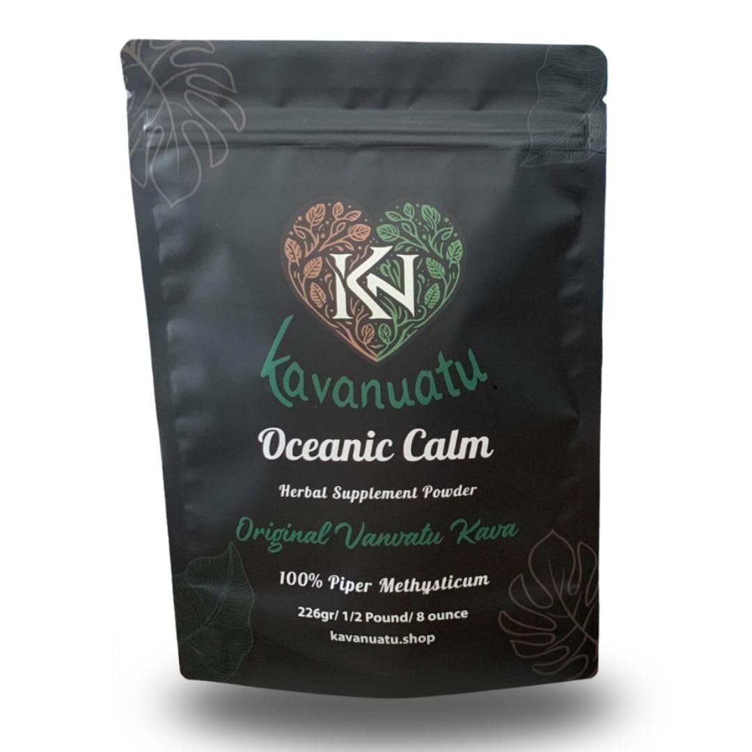 KAVANUATU Noble Kava Powder – Organic, Vegan, Non-GMO (8oz)