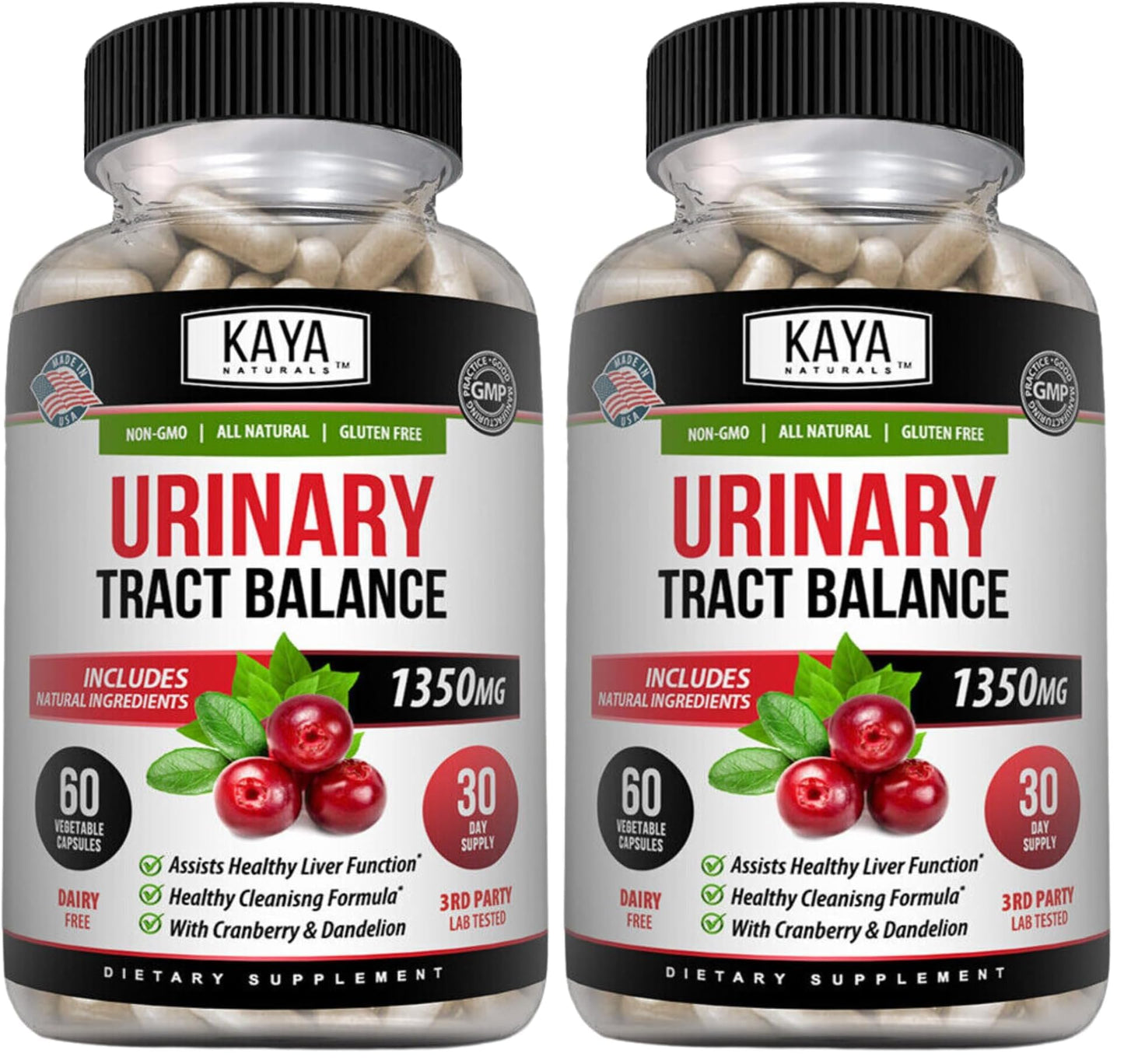 Kaya Naturals D-Mannose 60 Veggie Capsules (Pack of 2) | Urinary Tract & Bladder Health