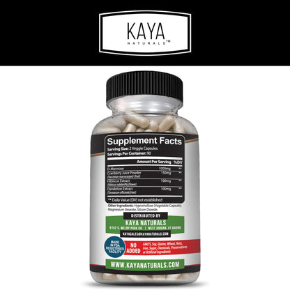 Kaya Naturals D-Mannose – Urinary Tract & Bladder Health, 180 Veggie Capsules