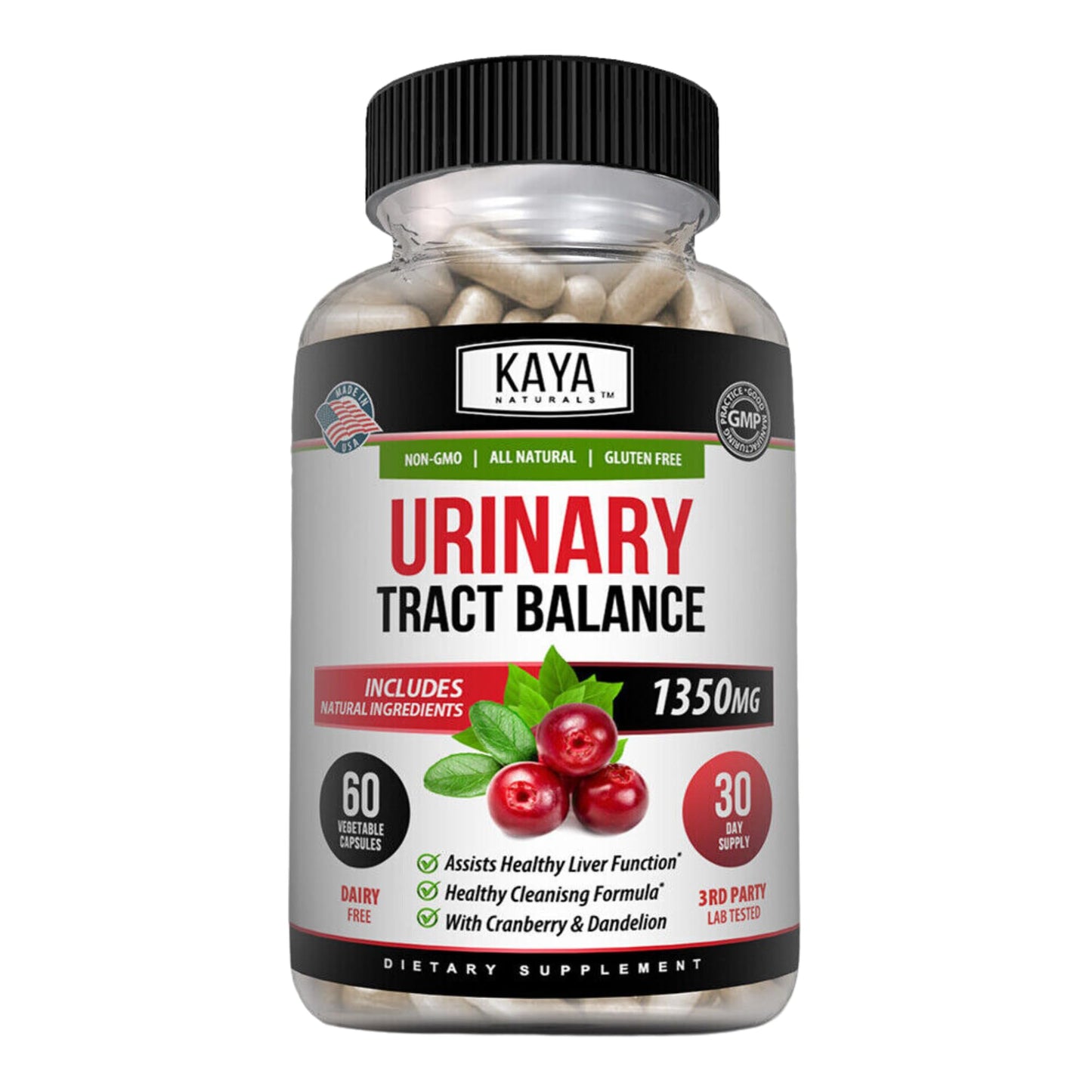 Kaya Naturals D-Mannose Urinary Tract Health – 60 Veggie Capsules