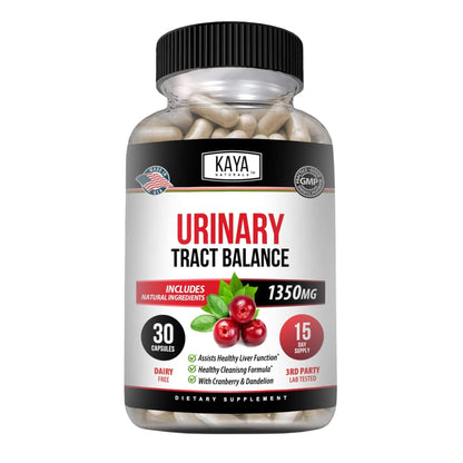 Kaya Naturals D-Mannose Urinary Tract Support – Cranberry, Hibiscus & Dandelion Root | 30 Veggie Capsules