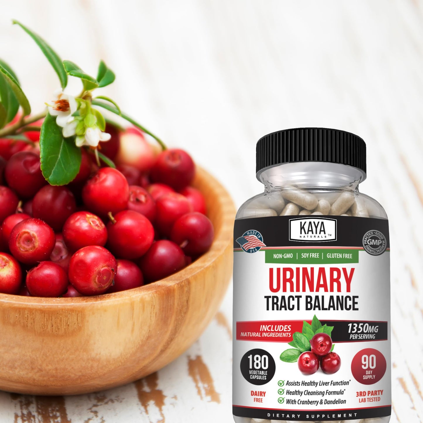 Kaya Naturals D-Mannose – Urinary Tract & Bladder Health, 180 Veggie Capsules
