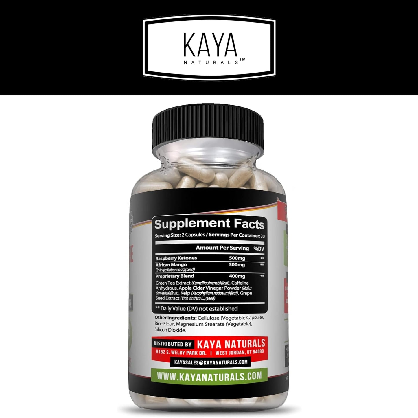 Kaya Naturals Keto Raspberry Ketone – Weight Loss & Appetite Control (60 Count, Pack of 2)