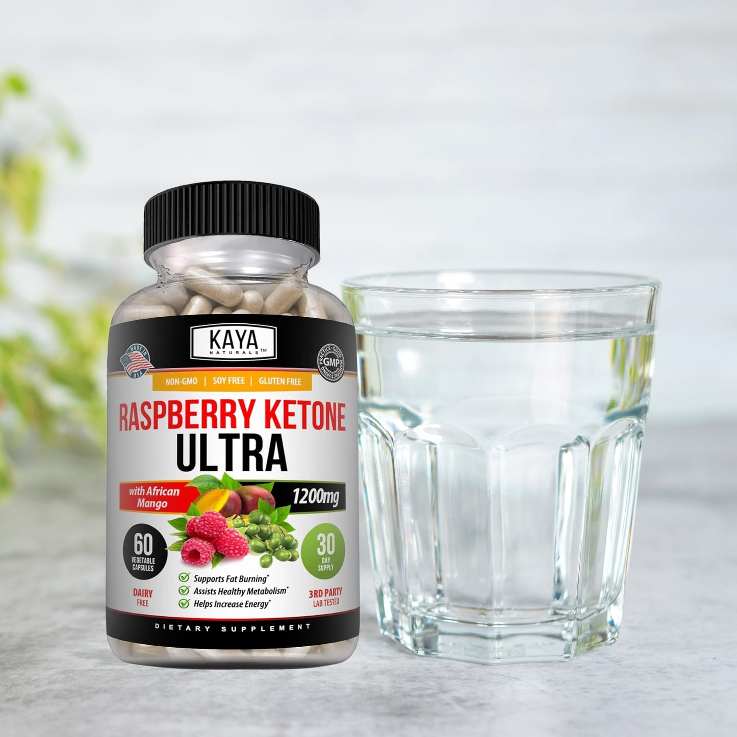 Kaya Naturals Keto Raspberry Ketone – Weight Loss & Appetite Control (60 Count, Pack of 2)
