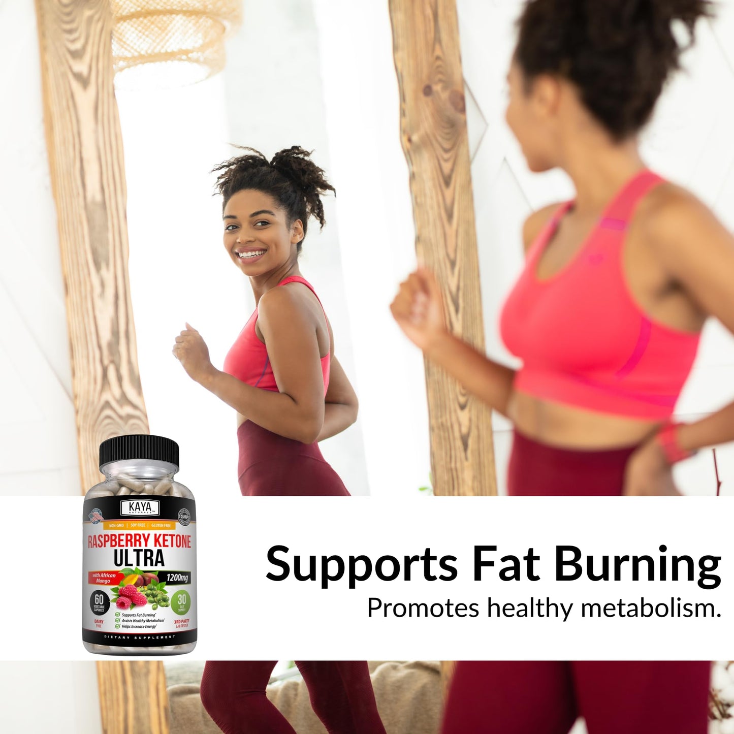 Kaya Naturals Keto Raspberry Ketone – Weight Loss & Appetite Control (60 Count, Pack of 2)