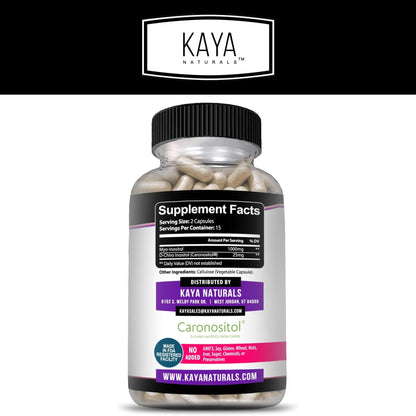 Kaya Naturals Myo & D-Chiro Inositol Plus for Women - Vitamin B8 30 Capsules
