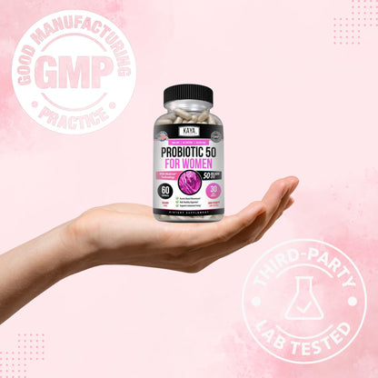 Kaya Naturals Probiotic 50 Billion CFU - Probiotics for Women, Men & Adults | Gut Health & Immune Support - 60 Veg Capsules