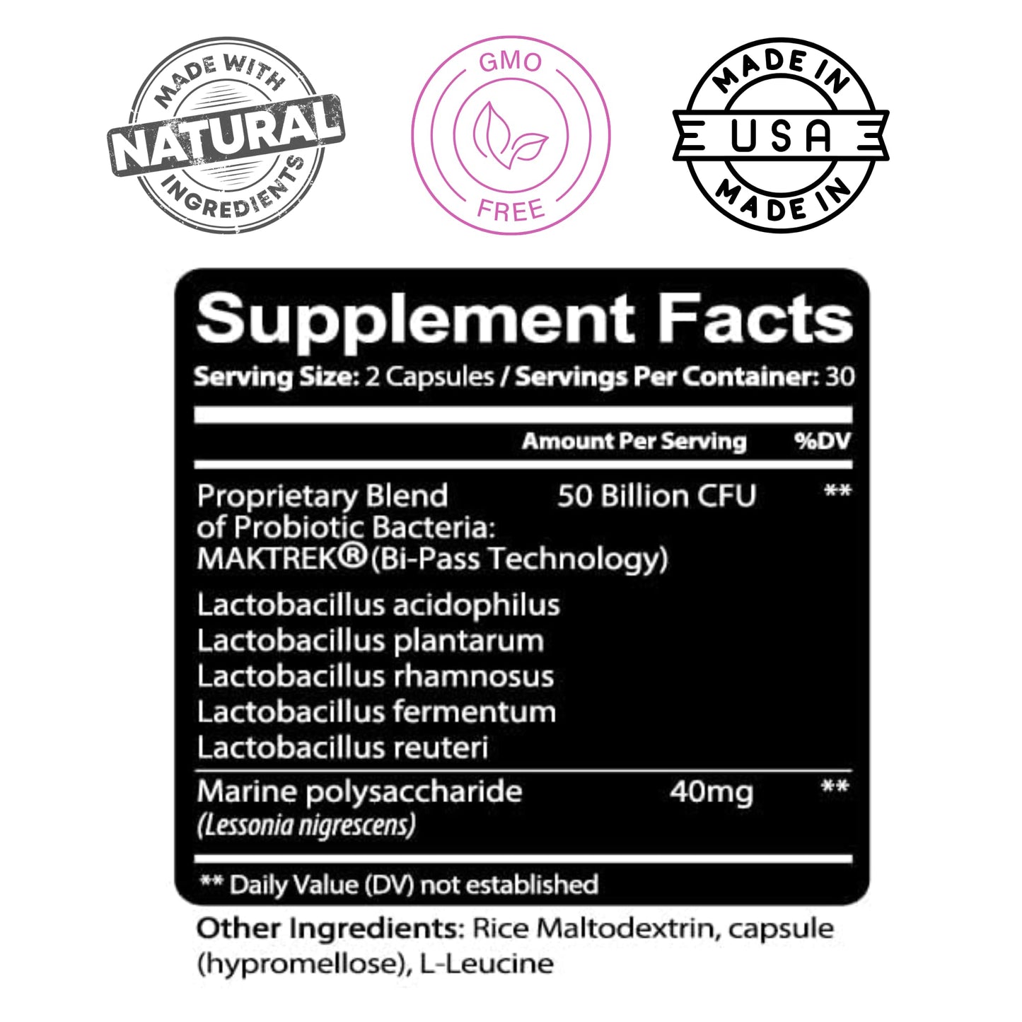 Kaya Naturals Probiotic 50 Billion CFU - Probiotics for Women, Men & Adults | Gut Health & Immune Support - 60 Veg Capsules