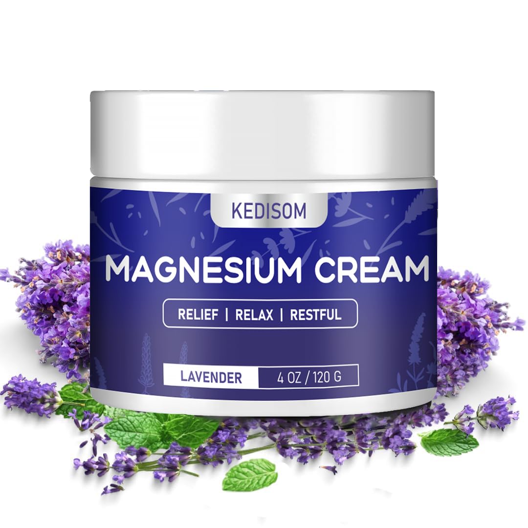 KEDISOM Magnesium Cream for Sleep - Natural Topical Magnesium Lotion | Calming Lavender Nighttime Moisturizer