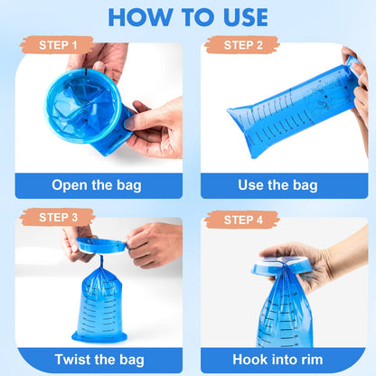 KKEETUR 120 Pack Throw Up Bags – Leak-Proof Emesis Bags for Travel (1000ml)