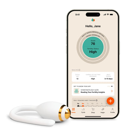 kegg Fertility Tracker + Free Fertility App | Gold | Discover Your Most Fertile Days | No Recurring costs | Predicts Fertile Window | Helps Exercise Pelvic Floor Muscles